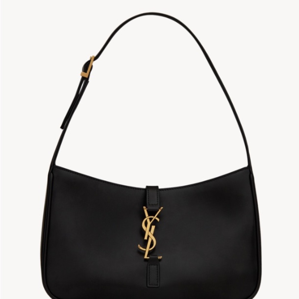 Yves Saint Laurent Black and Gold Shoulder Bag